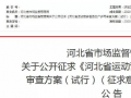 河北：运动营养食品生产许可审查方案征求意见！